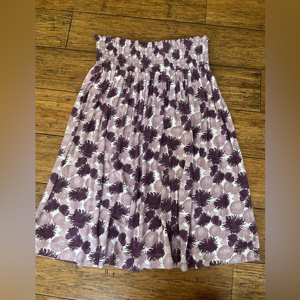 Kate Quinn Purple Floral Midi Skirt